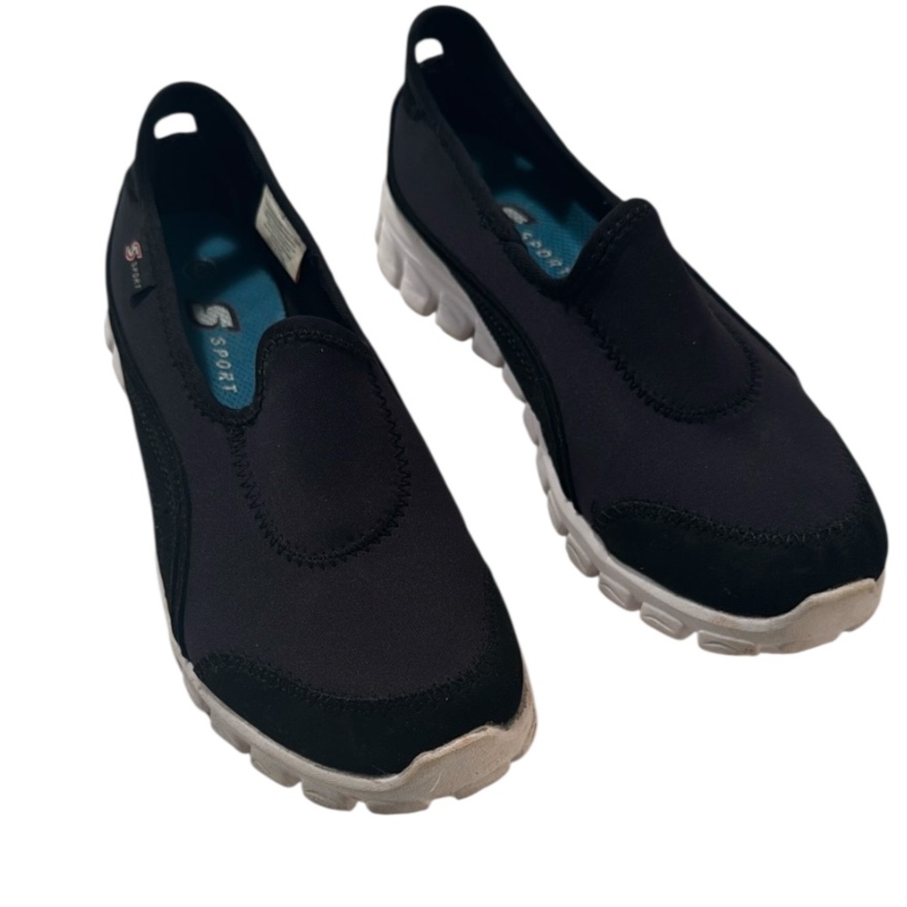 SKETCHERS SPORT Women's Black White Rubber Traction Sole Sneaker Size 8